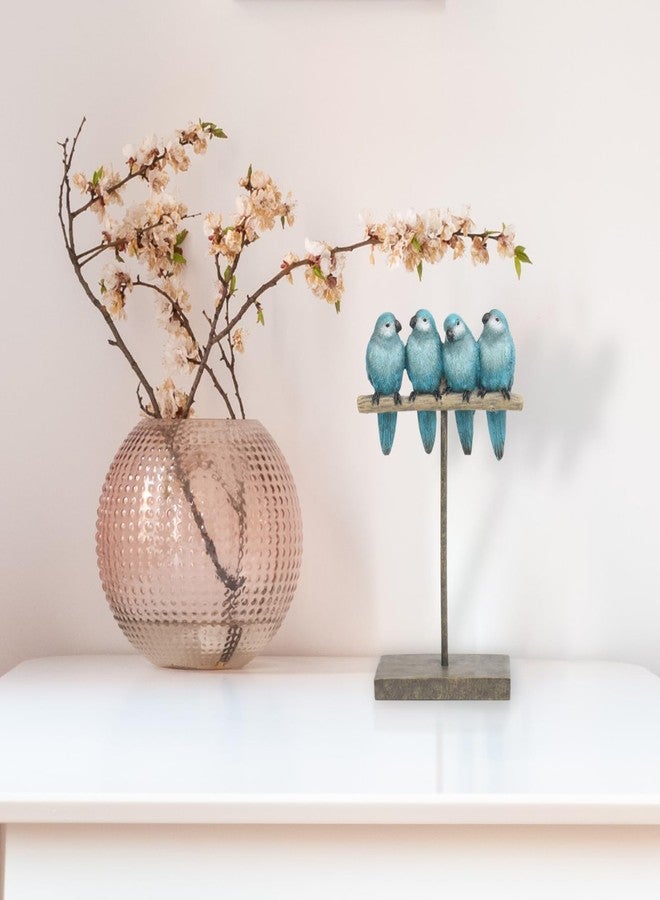 Braxio Living Room Home Decor Aesthetic - Resin Birds Animals Figurines Indoor Ornaments Blue Bird Statue Modern Home Decorations for Bedroom Office Table Shelf Decor 5.5 * 2.5 * 9.5 inch - Image 5